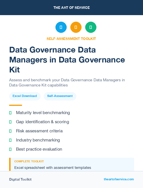 Data Governance Data Managers in Data Governance Kit
