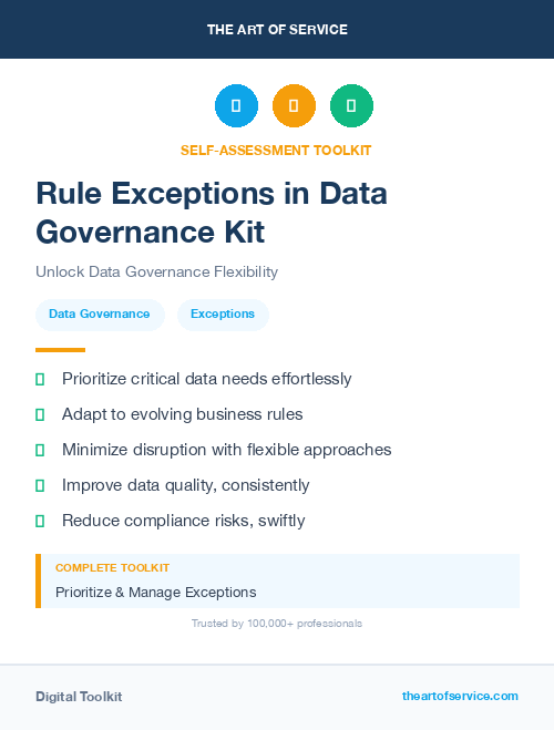 Rule Exceptions in Data Governance Kit