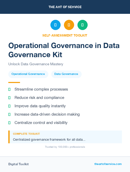 Operational Governance in Data Governance Kit