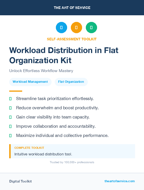 Workload Distribution in Flat Organization Kit