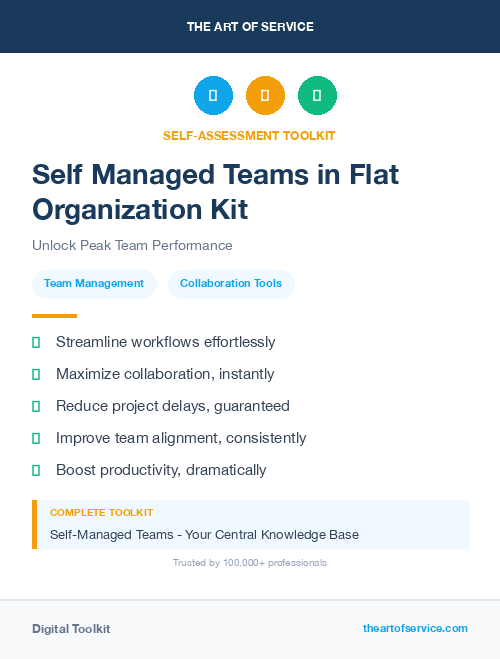 Self Managed Teams in Flat Organization Kit