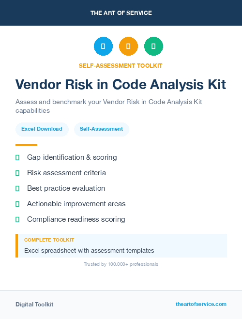 Vendor Risk in Code Analysis Kit