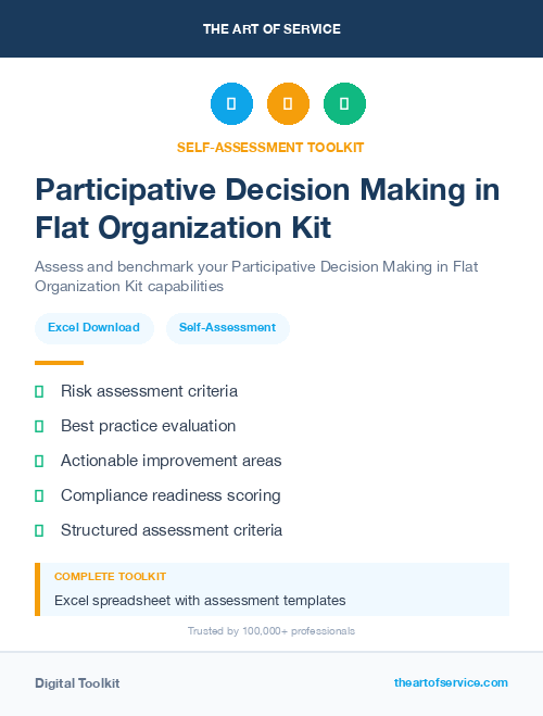 Participative Decision Making in Flat Organization Kit