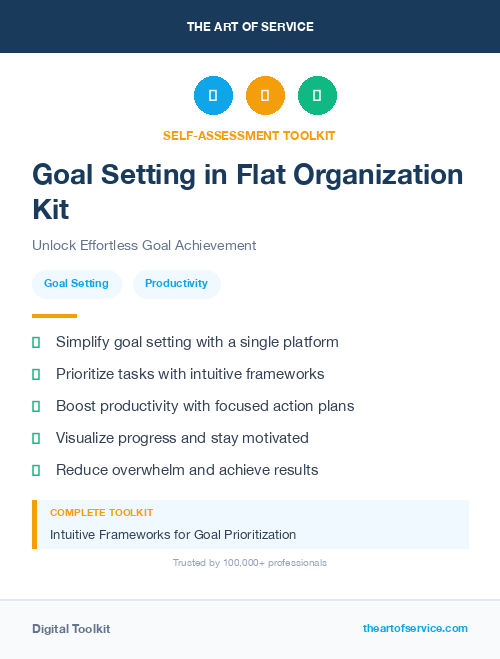 Goal Setting in Flat Organization Kit