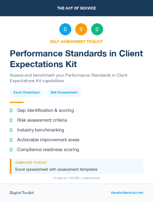 Performance Standards in Client Expectations Kit