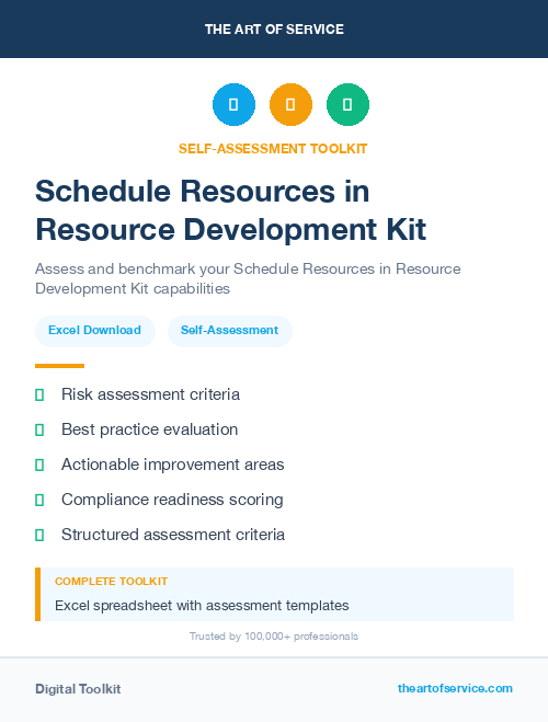 Schedule Resources in Resource Development Kit