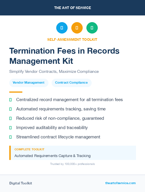 Termination Fees in Records Management Kit