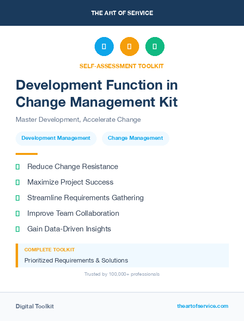 Development Function in Change Management Kit