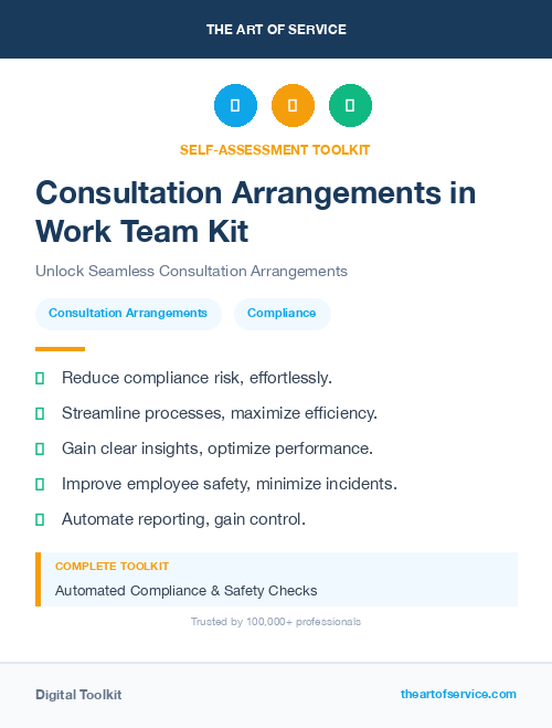 Consultation Arrangements in Work Team Kit