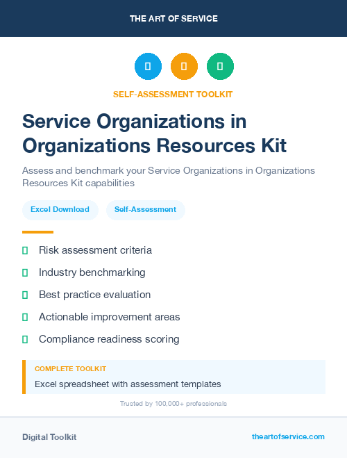 Service Organizations in Organizations Resources Kit