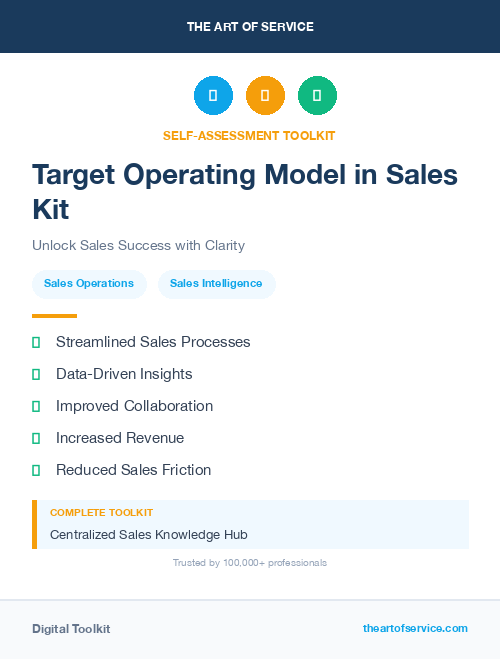 Target Operating Model in Sales Kit