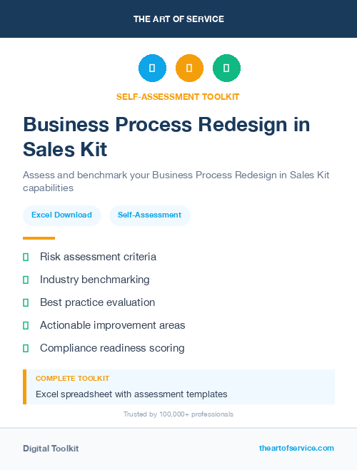 Business Process Redesign in Sales Kit