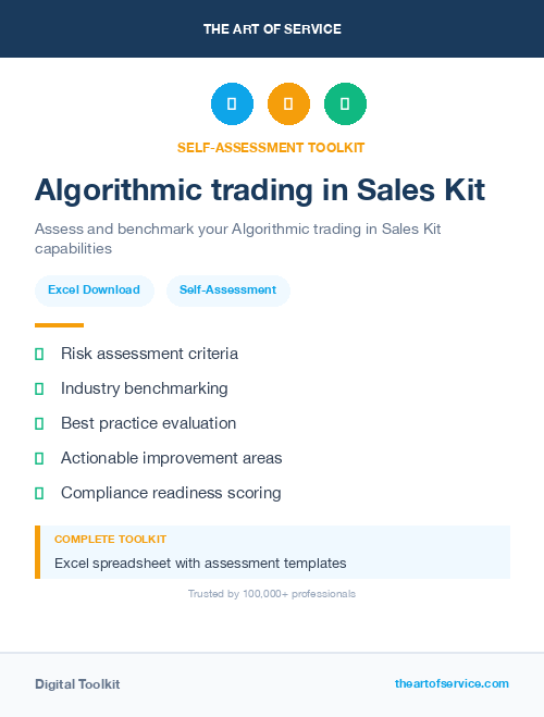 Algorithmic trading in Sales Kit