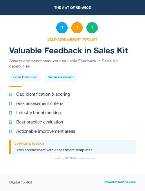 Valuable Feedback in Sales Kit