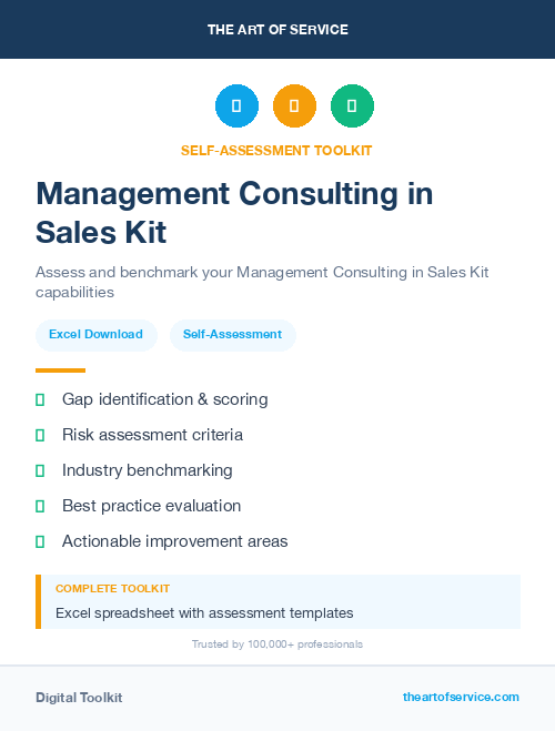 Management Consulting in Sales Kit