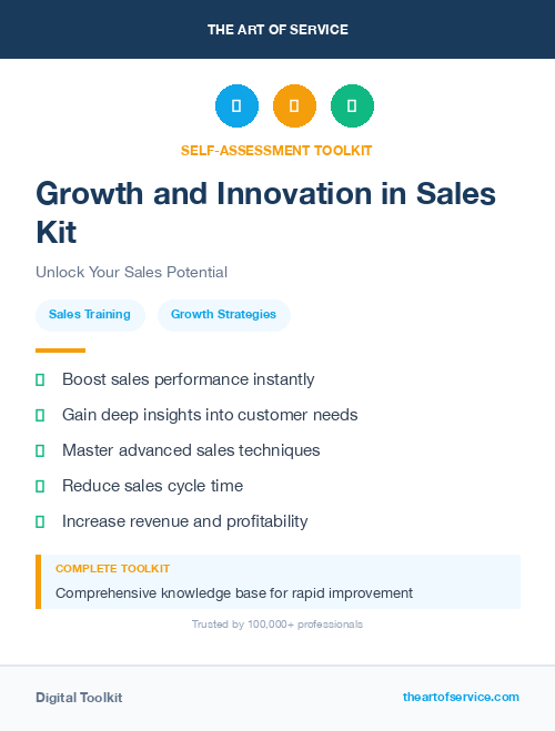 Growth and Innovation in Sales Kit