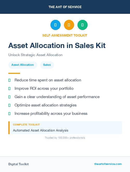 Asset Allocation in Sales Kit