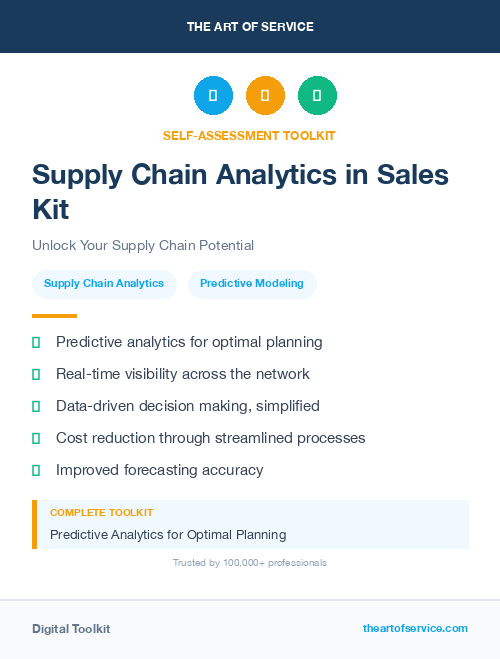 Supply Chain Analytics in Sales Kit