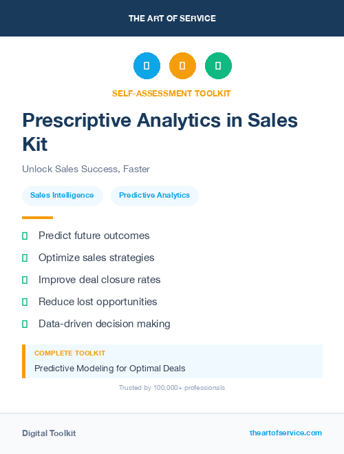 Prescriptive Analytics in Sales Kit