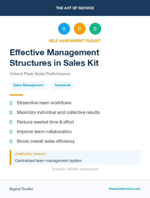 Effective Management Structures in Sales Kit