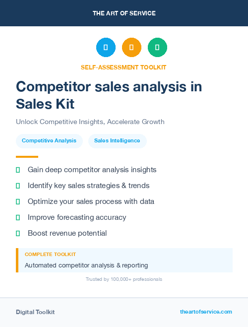 Competitor sales analysis in Sales Kit