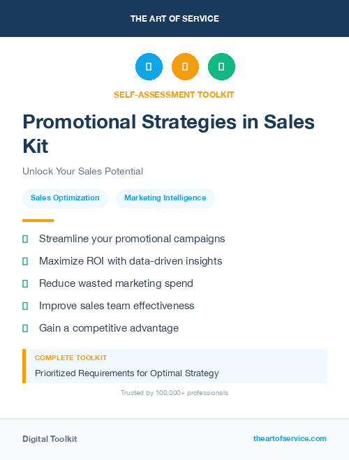 Promotional Strategies in Sales Kit