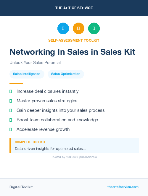 Networking In Sales in Sales Kit