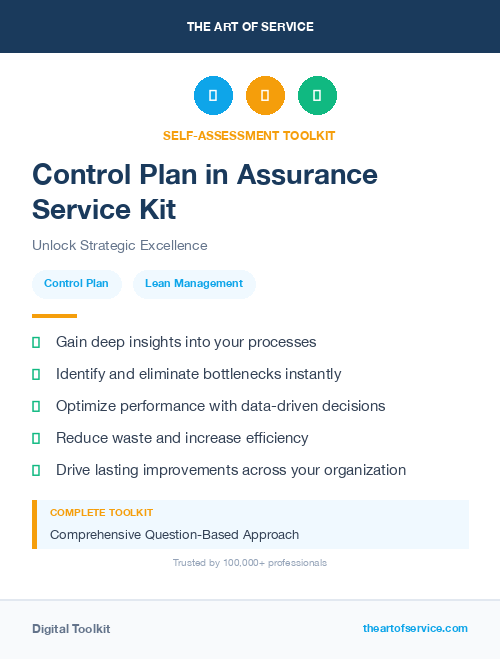 Control Plan in Assurance Service Kit