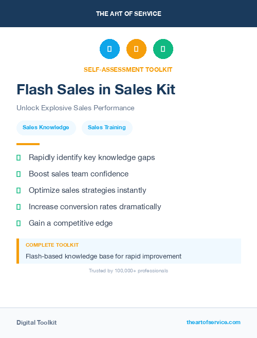 Flash Sales in Sales Kit