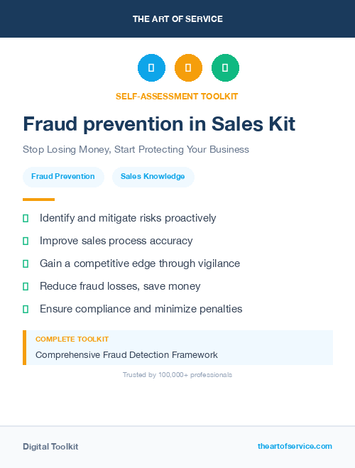 Fraud prevention in Sales Kit