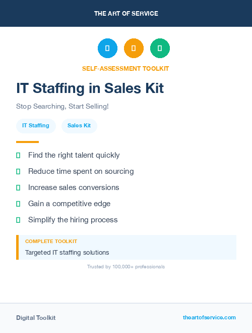 IT Staffing in Sales Kit