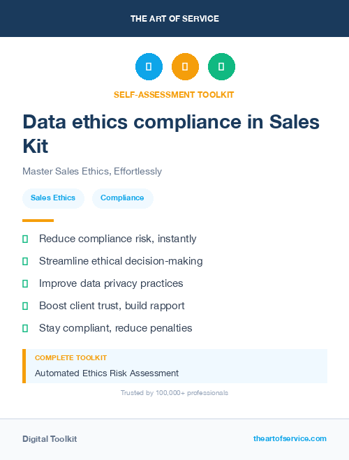 Data ethics compliance in Sales Kit