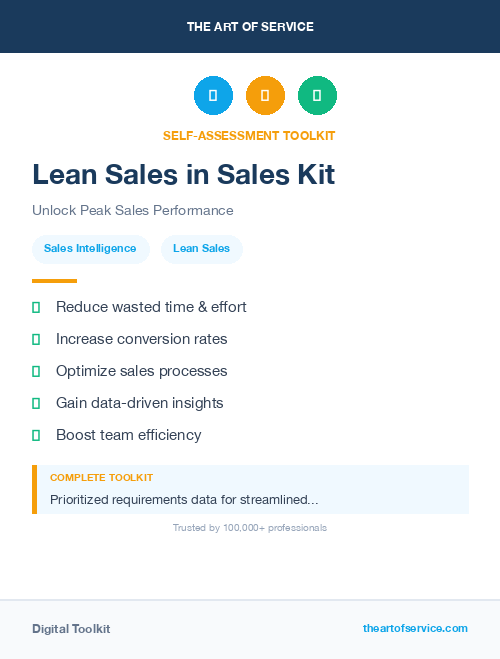 Lean Sales in Sales Kit
