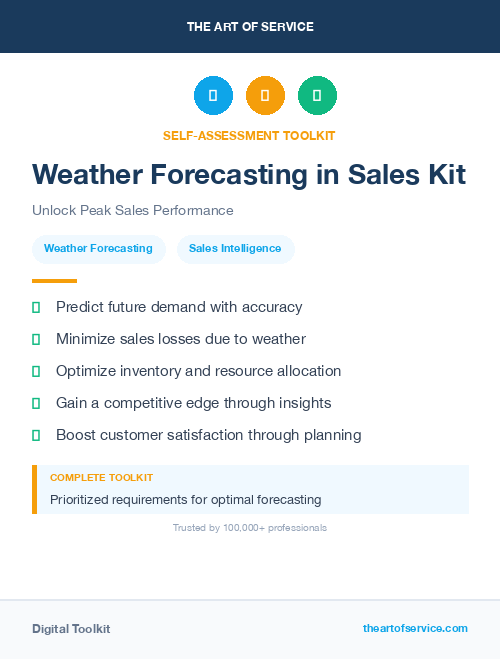 Weather Forecasting in Sales Kit
