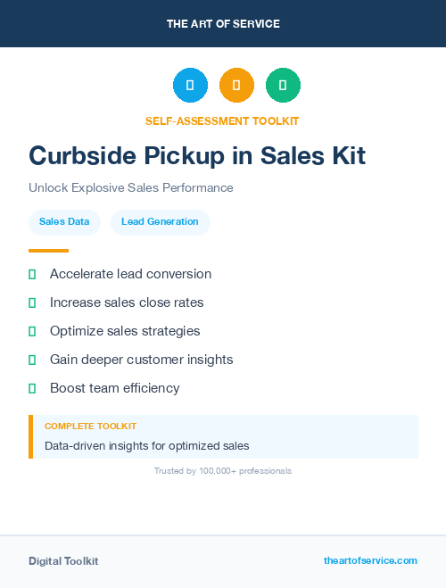 Curbside Pickup in Sales Kit