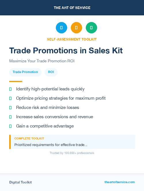 Trade Promotions in Sales Kit