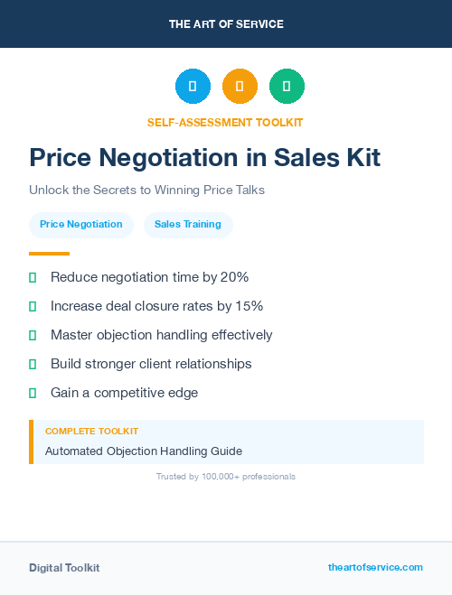 Price Negotiation in Sales Kit