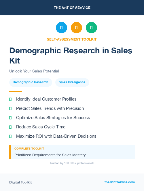 Demographic Research in Sales Kit
