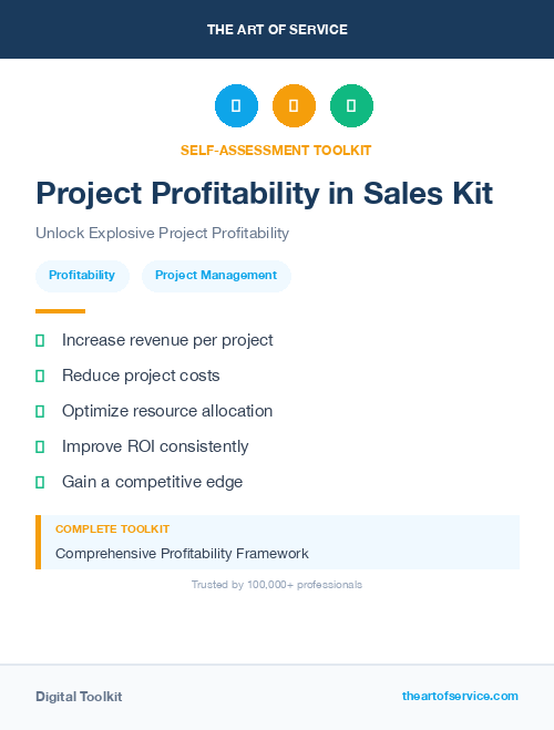 Project Profitability in Sales Kit