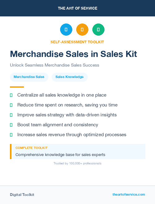 Merchandise Sales in Sales Kit