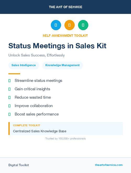 Status Meetings in Sales Kit