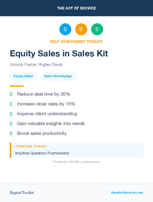 Equity Sales in Sales Kit