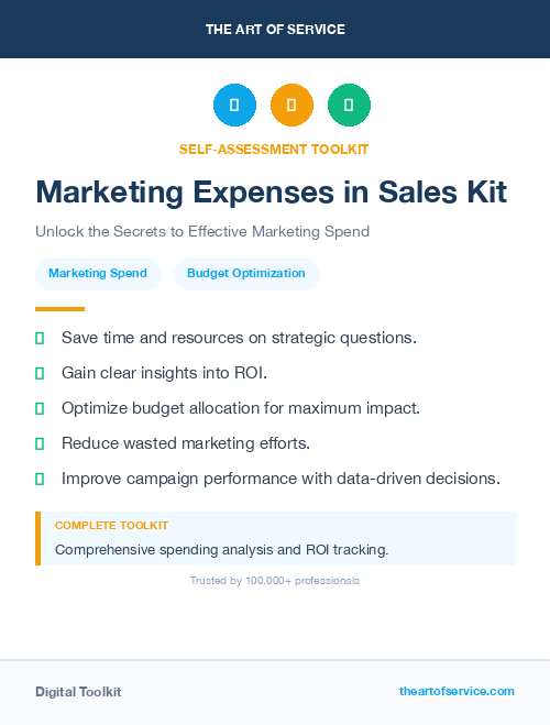 Marketing Expenses in Sales Kit