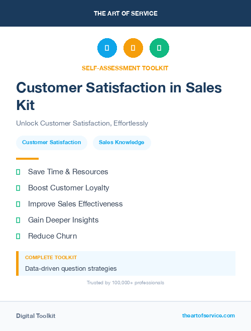 Customer Satisfaction in Sales Kit
