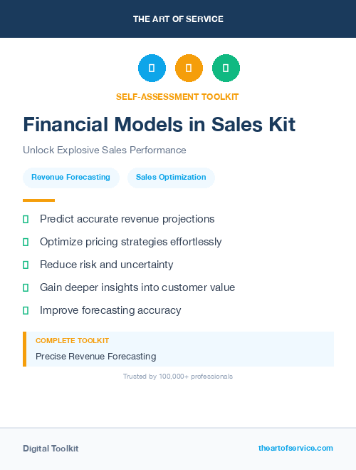 Financial Models in Sales Kit