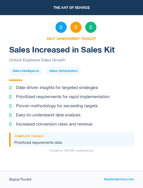Sales Increased in Sales Kit