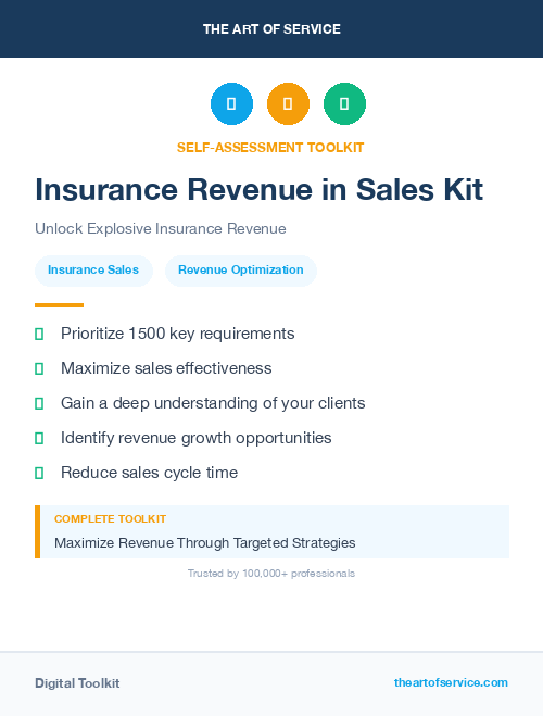 Insurance Revenue in Sales Kit