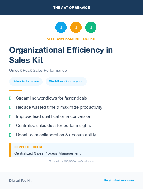 Organizational Efficiency in Sales Kit
