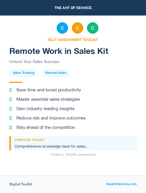 Remote Work in Sales Kit