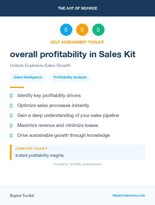 overall profitability in Sales Kit